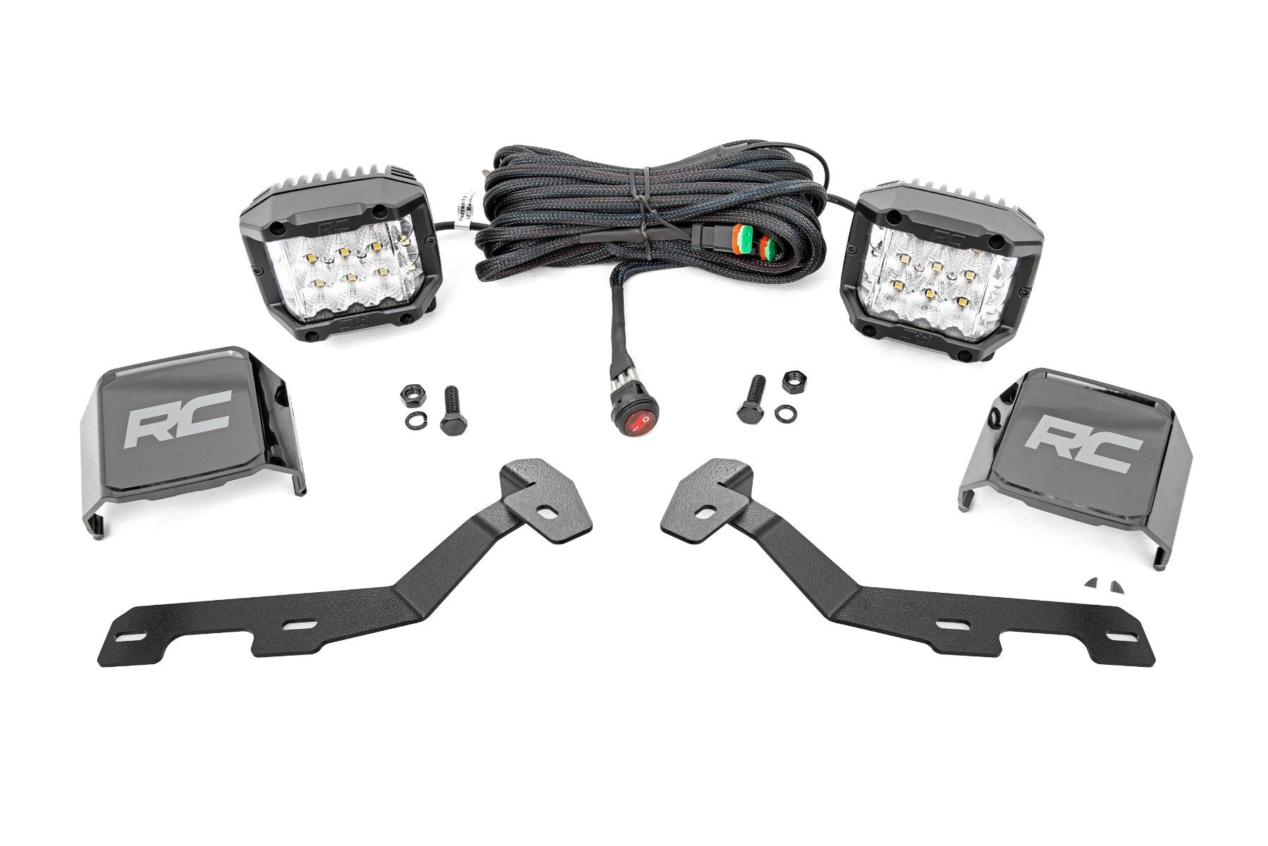 Rough Country LED Light Kit | Ditch Mount |  3" OSRAM | Wide | Ram 1500 2WD/4WD (2019-2026)