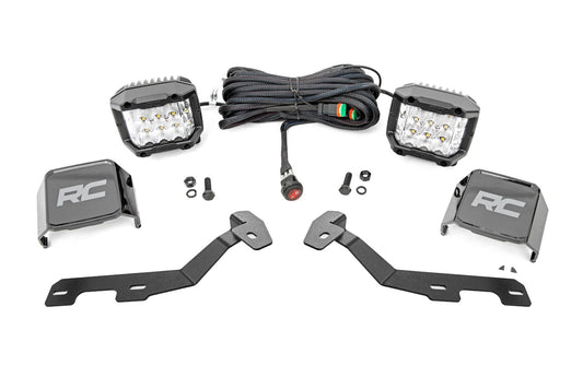 Rough Country LED Light Kit | Ditch Mount |  3" OSRAM | Wide | Ram 1500 2WD/4WD (2019-2026)