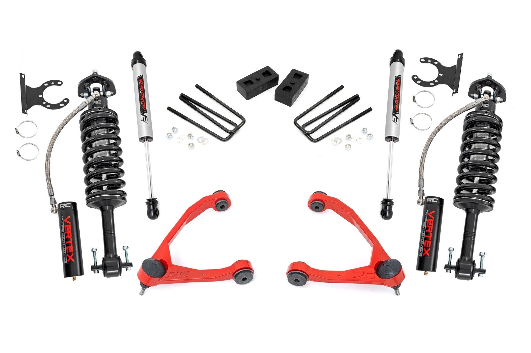 Rough Country 3.5" Lift Kit | Forged UCA | Cast Steel | Vertex/V2 | Chevy/GMC 1500 (07-13)