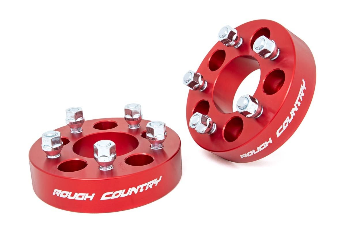 Rough Country 1.5 Inch Wheel Spacers| 5x4.5 | Red | Jeep Cherokee XJ/Comanche MJ/Wrangler TJ