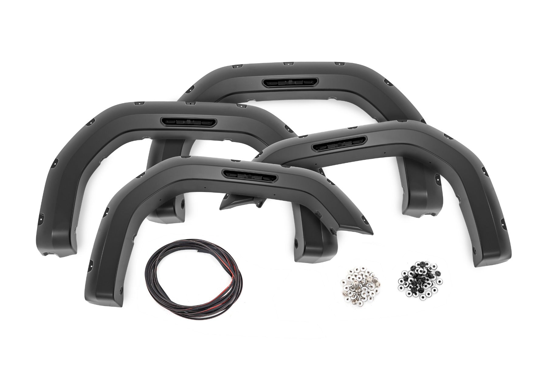 Rough Country Pocket Fender Flares | GAZ Summit White | GMC Sierra 2500 HD/Sierra 3500 HD (20-26)