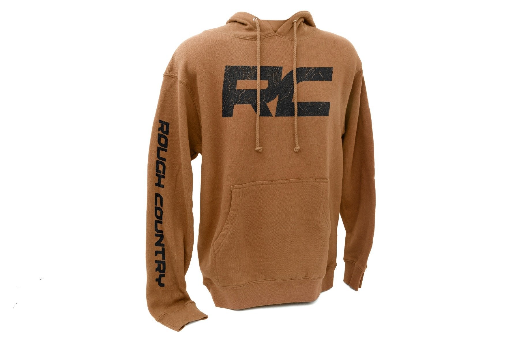Rough Country Rough Country Hoodie | RC Topographical Sleeve | Saddle | SM