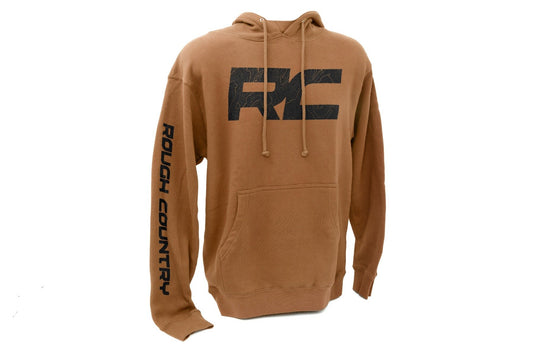 Rough Country Rough Country Hoodie | RC Topographical Sleeve | Saddle | 2XL