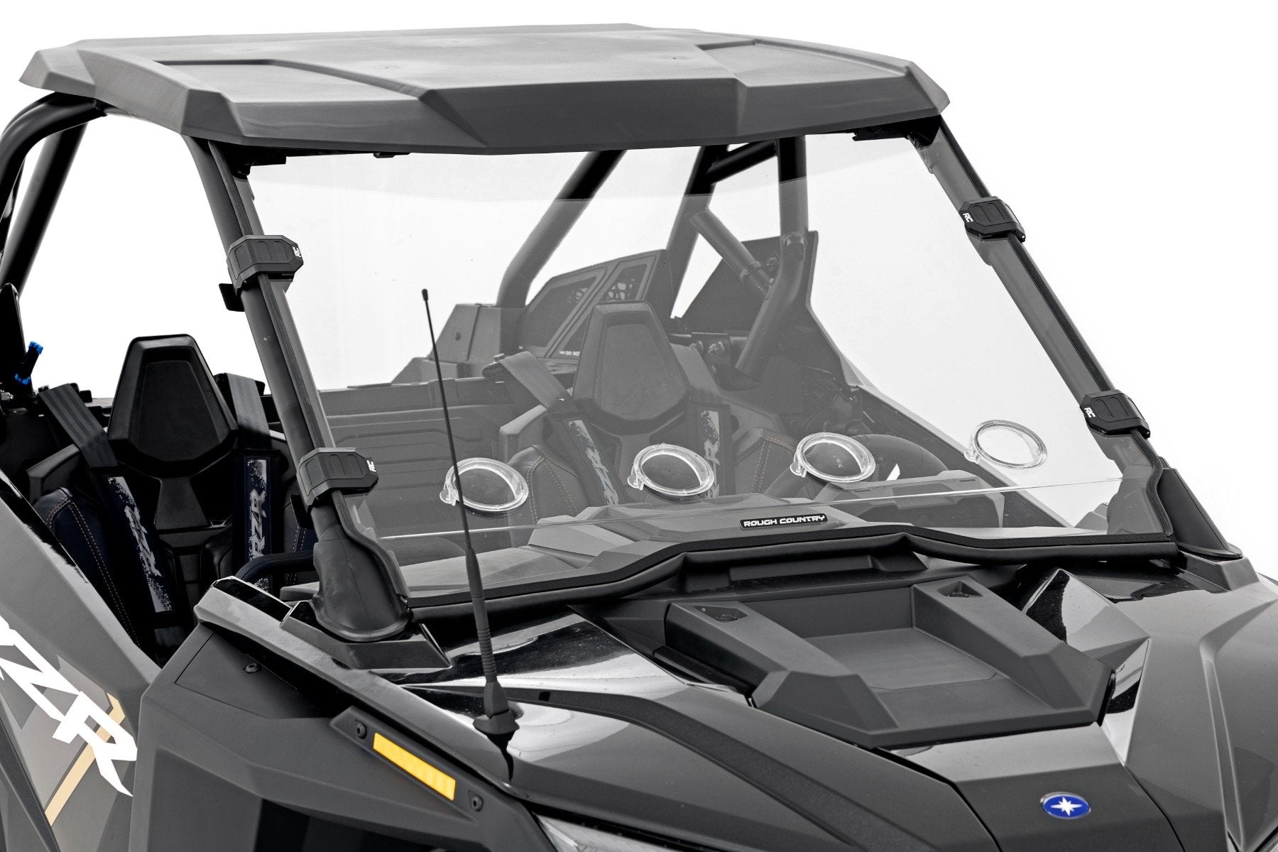 Rough Country Vented Full Windshield | Scratch Resistant | Polaris RZR Turbo R 4