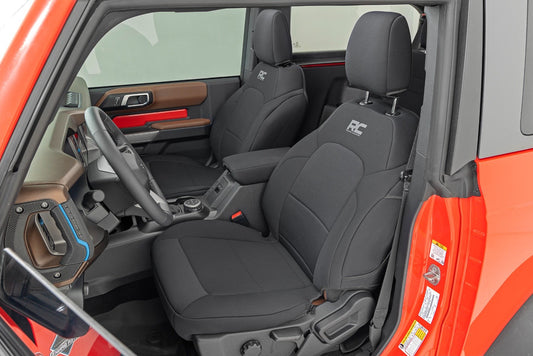 Rough Country Seat Covers | Bucket Seats | FR & RR | Ford Bronco (2 Door) 4WD (2021-2025)