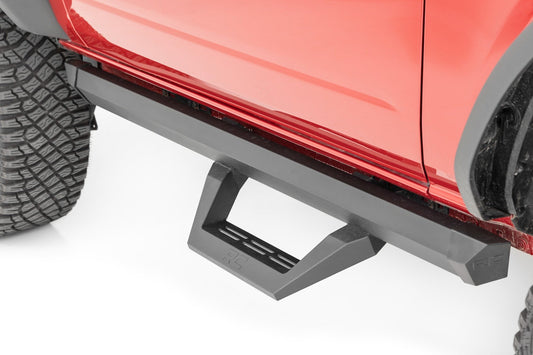 Rough Country SRX2 Adjustable Aluminum Step | Ford Bronco (2 Door) 4WD (2021-2025)