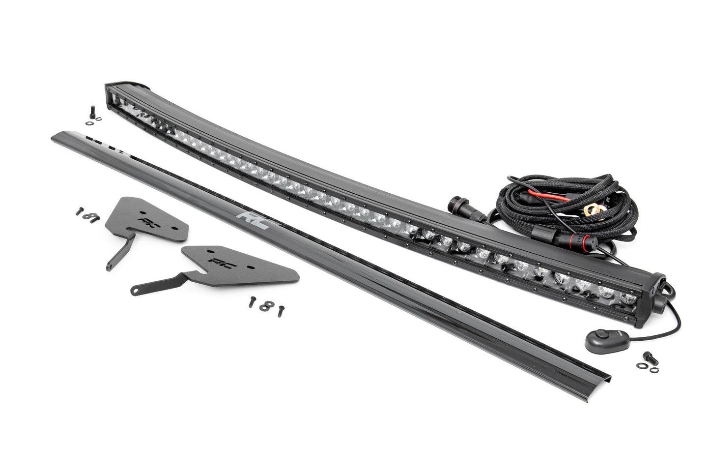 Rough Country LED Light Kit | 30 Inch Curved | Front Bracket | Black Series | Polaris RZR Turbo S4