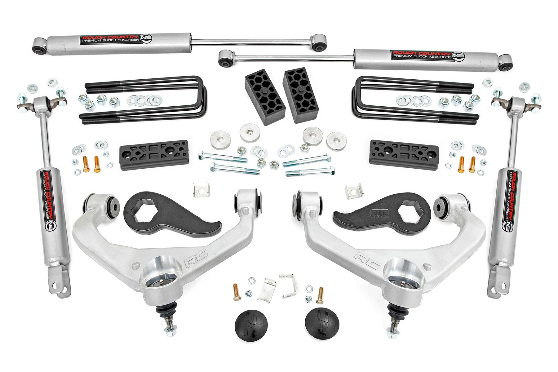 Rough Country 3 Inch Lift Kit | Chevy/GMC Sierra 3500 HD/Silverado 3500 HD 2WD/4WD (20-26)