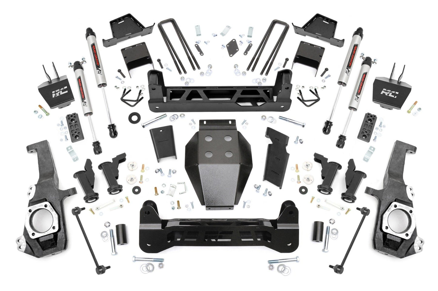 Rough Country 7 Inch Lift Kit | Torsion Drop | V2 | w/ Overloads | Chevy/GMC 2500HD/3500HD (20-26)