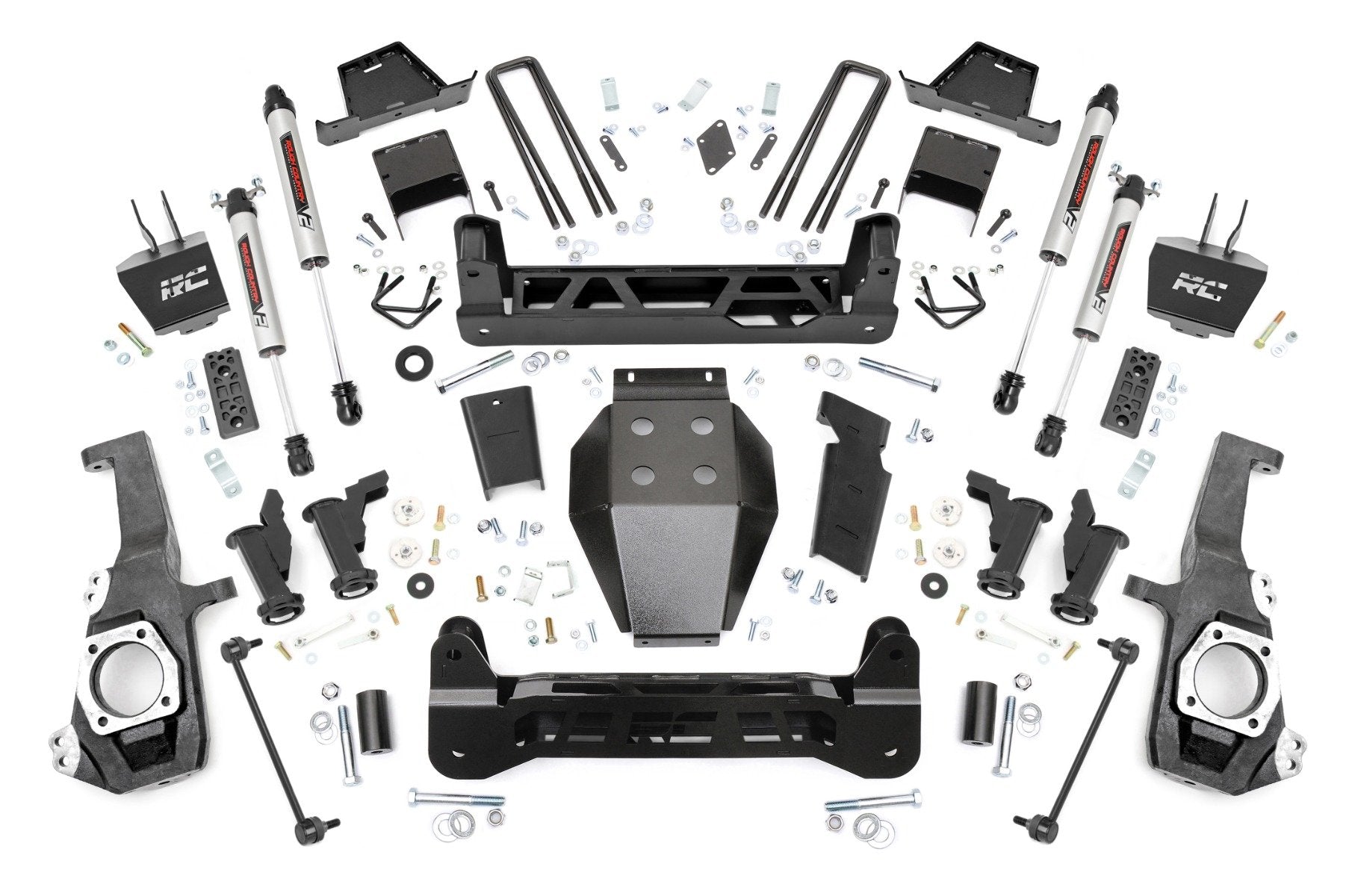Rough Country 7 Inch Lift Kit | Torsion Drop | V2 | w/ Overloads | Chevy/GMC 2500HD/3500HD (20-26)