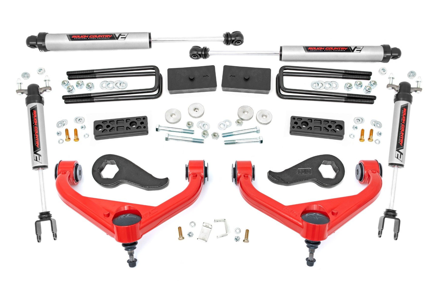 Rough Country 3 Inch Lift Kit | UCAs | V2 | Chevy/GMC 2500HD/3500HD (20-26)