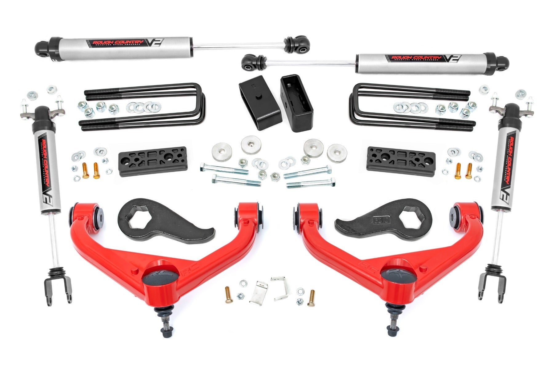 Rough Country 3 Inch Lift Kit | UCAs | V2 | Chevy/GMC Sierra 3500 HD/Silverado 3500 HD (20-26)