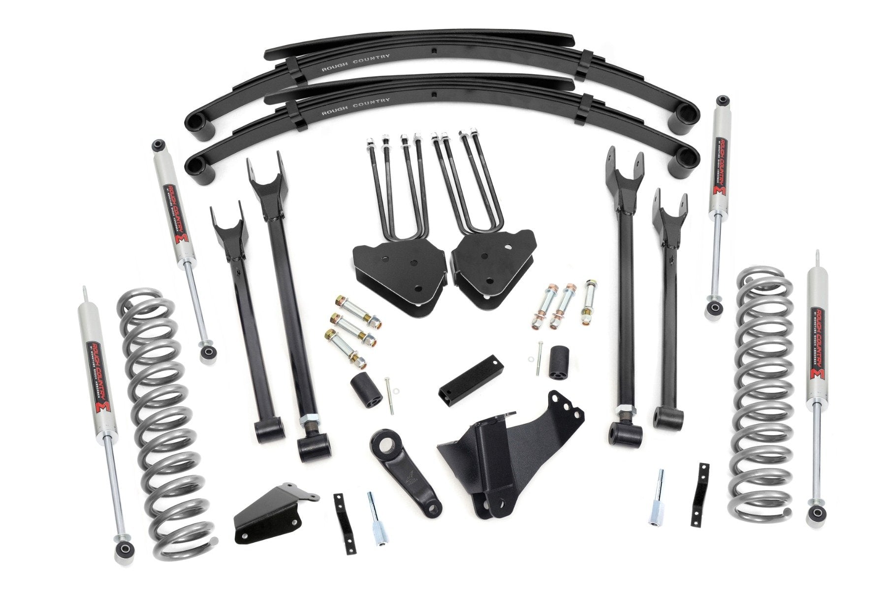 Rough Country 6 Inch Lift Kit | Gas | 4 Link | M1 | Leaf Springs | Ford F-250/F-350 Super Duty (05-07)