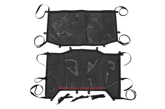 Rough Country Mesh Bikini Top Plus | Black | Jeep Wrangler JL (21-23)/Wrangler Unlimited (18-23)