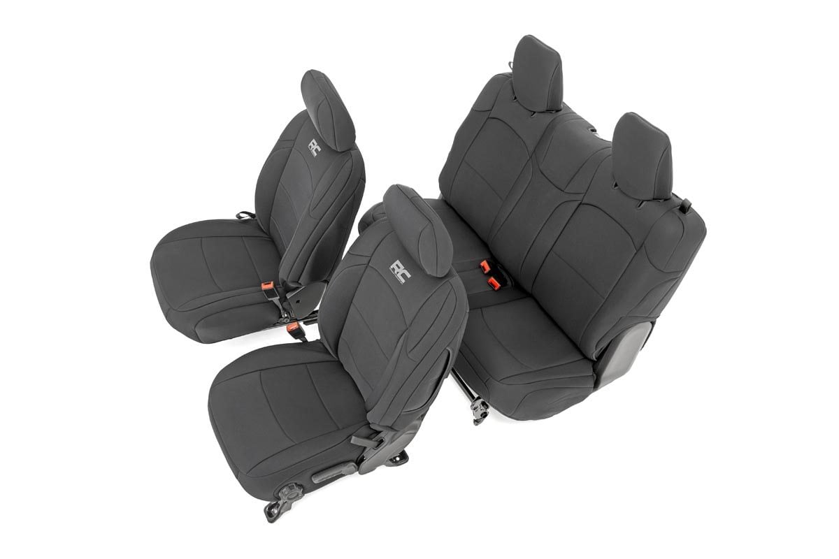 Rough Country Seat Covers | Front and Rear | Jeep Wrangler JL 4WD (2018-2026)