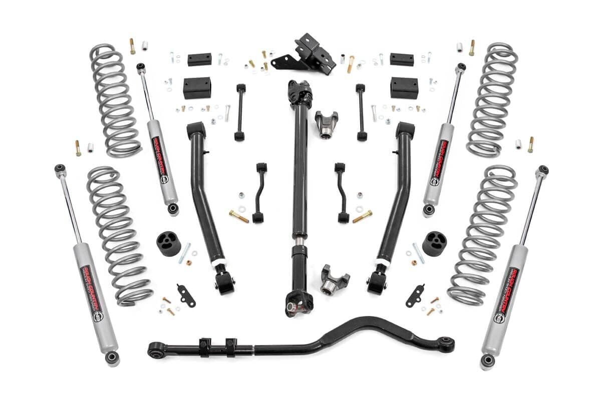 Rough Country 3.5 Inch Lift Kit | Adj LCA | FR D/S | Jeep Wrangler JL 4WD (2024-2026)