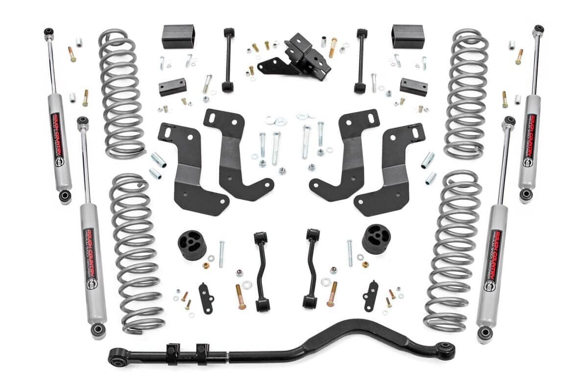 Rough Country 3.5 Inch Lift Kit | C/A Drop | 4-Door | Jeep Wrangler Unlimited 4WD (24-26)