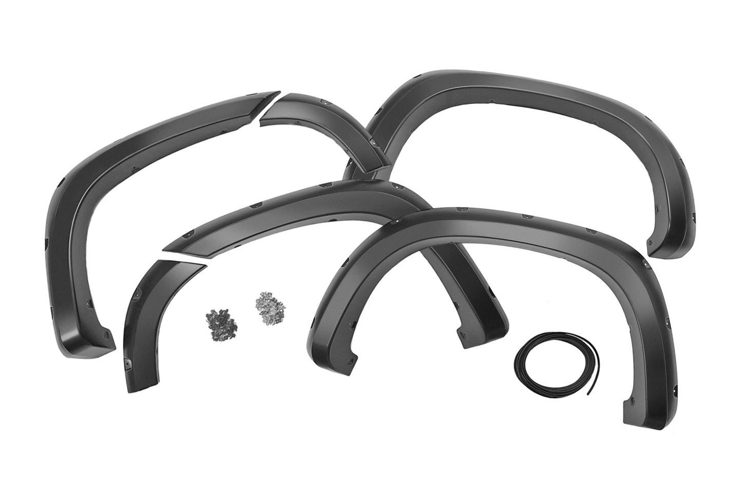 Rough Country Pocket Fender Flares | GAN Silver Ice Metallic | Chevy Silverado 1500 (19-21)
