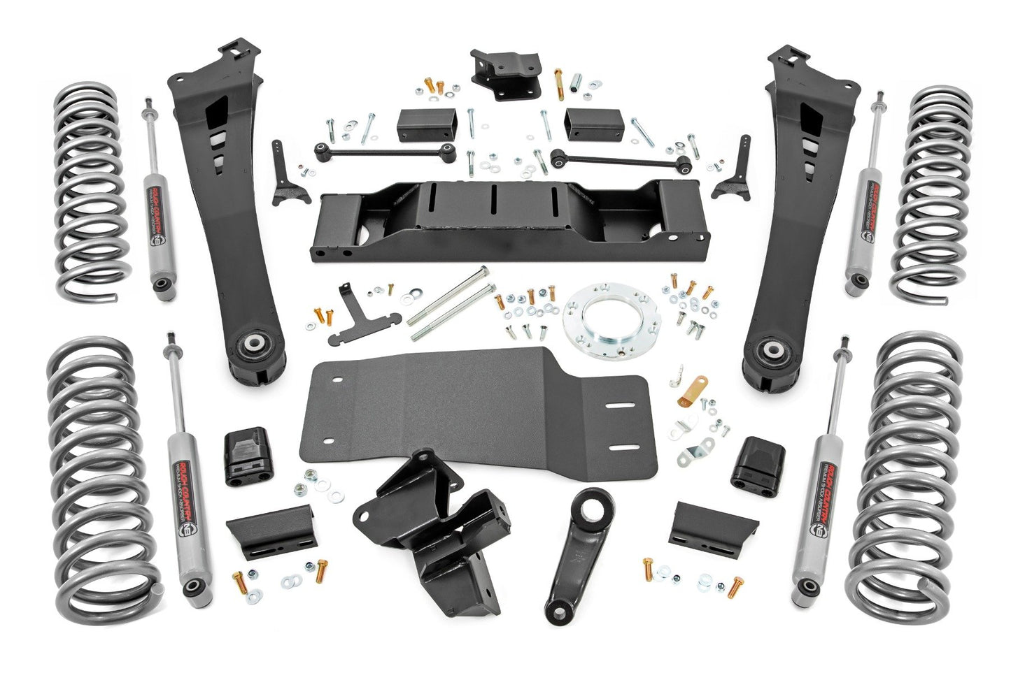 Rough Country 5 Inch Lift Kit | Dual Rate Coils | Non-AISIN | Ram 2500 4WD (2019-2024)