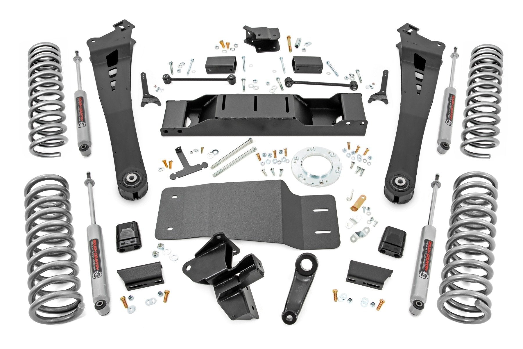 Rough Country 5 Inch Lift Kit | Dual Rate Coils | Non-AISIN | Ram 2500 4WD (2019-2024)