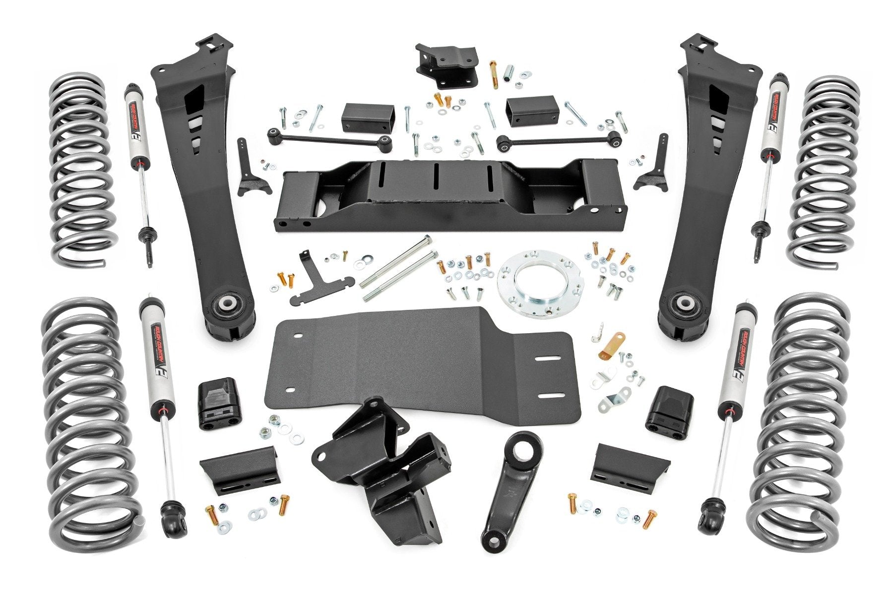 Rough Country 5 Inch Lift Kit | Dual Rate Coils | V2 | Non-AISIN | Ram 2500 4WD (2019-2024)