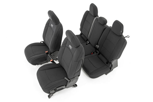 Rough Country Seat Covers | Front and RR No Cup Holder | Jeep Gladiator JT 4WD (2020-2025)
