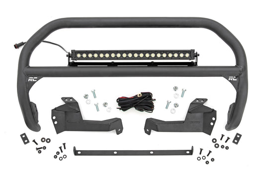 Rough Country Nudge Bar | 20 Inch BLK DRL Single Row LED | Ford Bronco Sport 4WD (21-24)