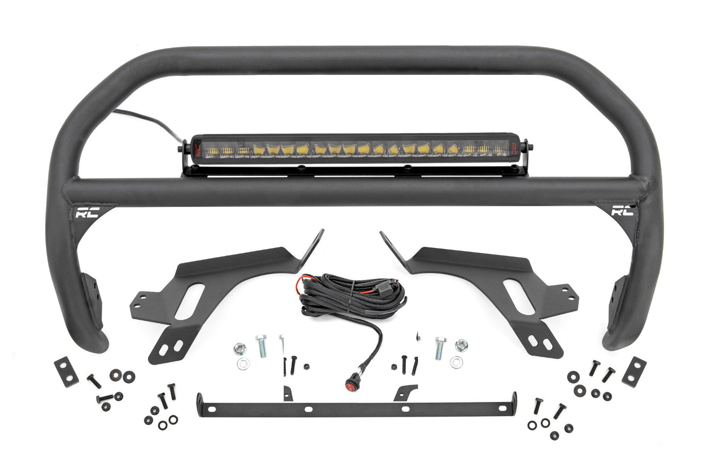 Rough Country Nudge Bar | w/ Tow Hooks | Spectrum Series LED | Ford Bronco Sport 4WD (21-24)