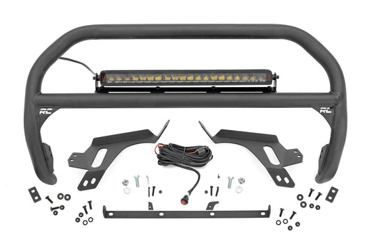 Rough Country Nudge Bar | w/ Tow Hooks | Spectrum Series LED | Ford Bronco Sport 4WD (21-24)