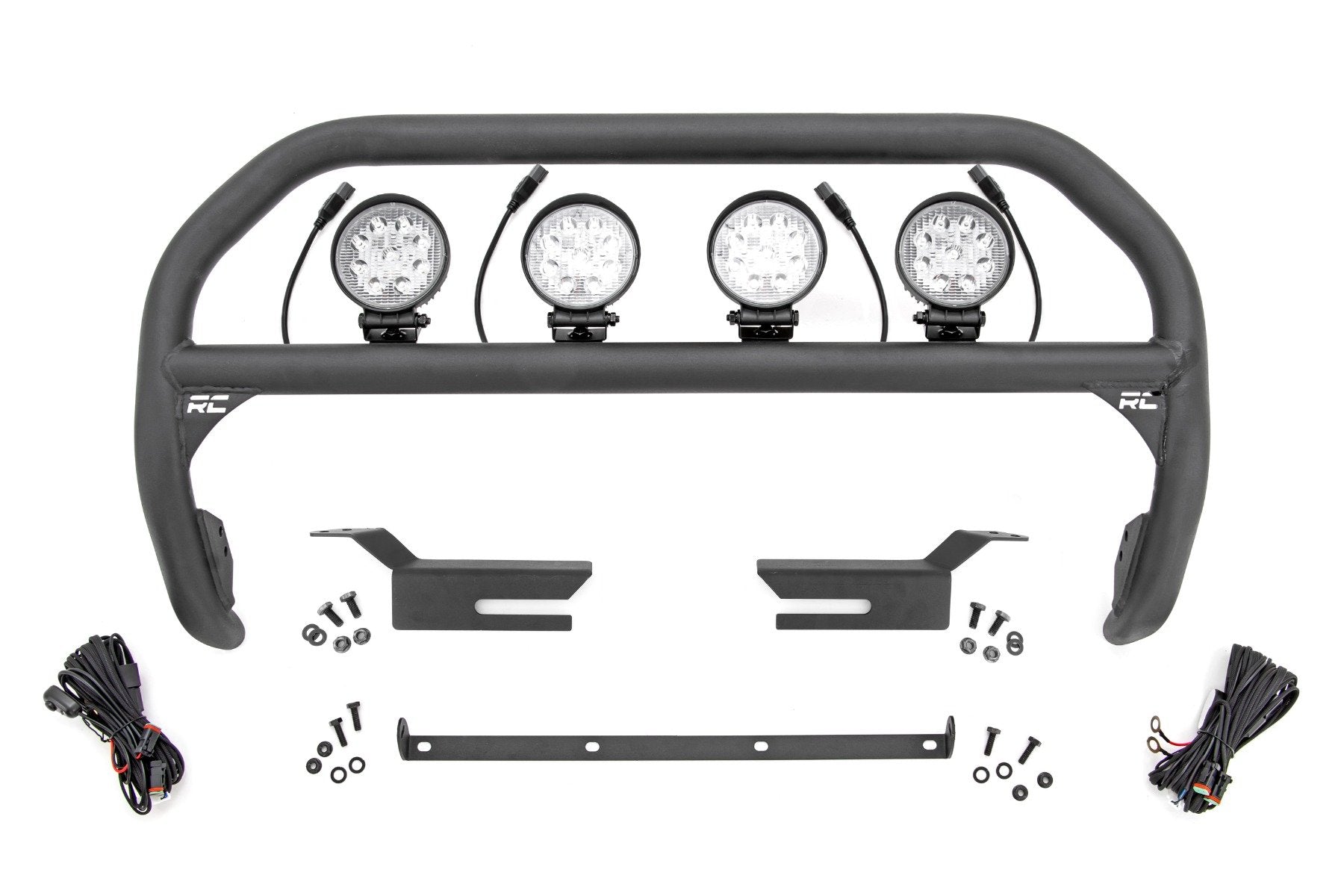 Rough Country Nudge Bar | 4 Inch Round Led (x4) | Ford Bronco 4WD (2021-2025)