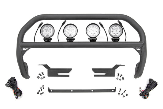 Rough Country Nudge Bar | 4 Inch Round Led (x4) | Ford Bronco 4WD (2021-2025)