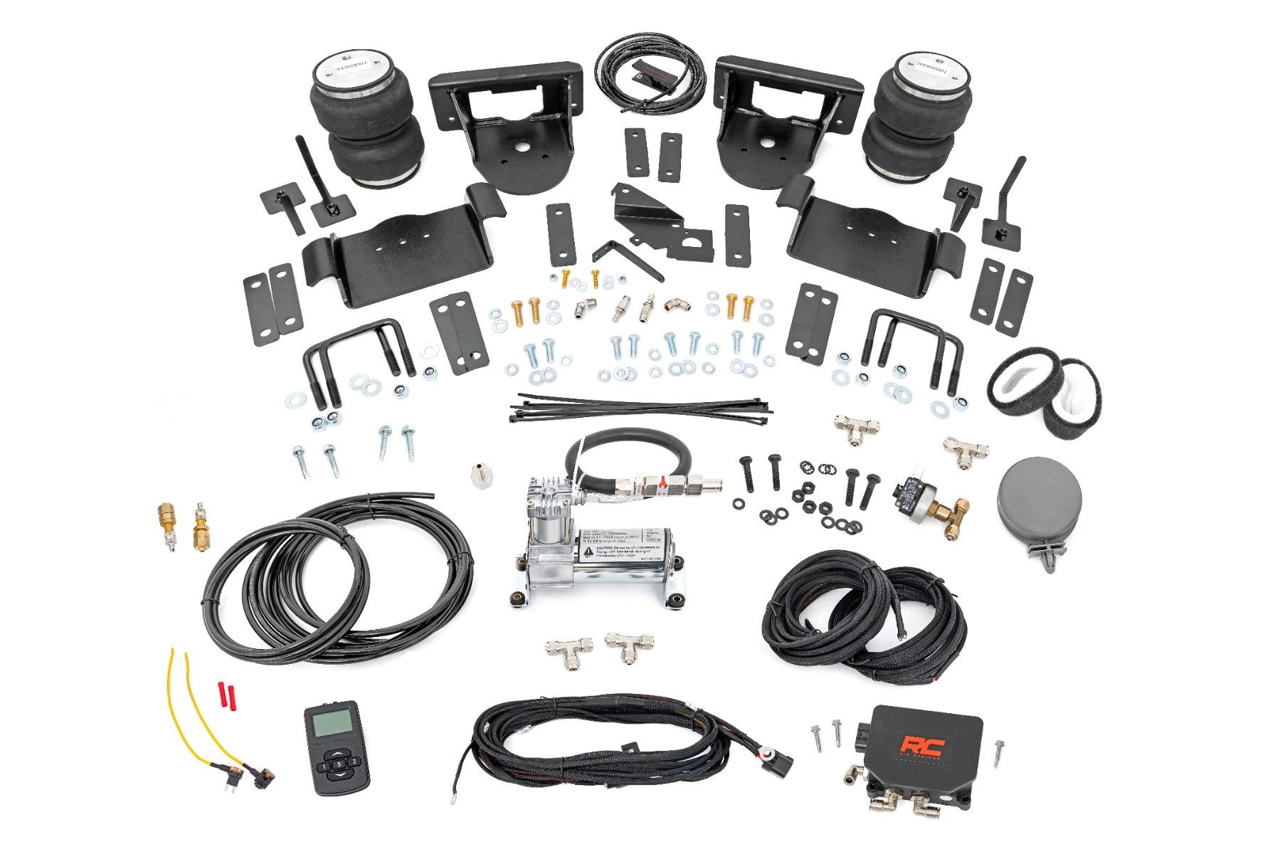 Rough Country Air Spring Kit w/compressor | Wireless Controller | 0-6" Lifts | Ford F-150 (21-25)