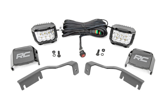 Rough Country LED Light Kit | Ditch Mount |  3" OSRAM | Wide | Nissan Frontier (22-26)