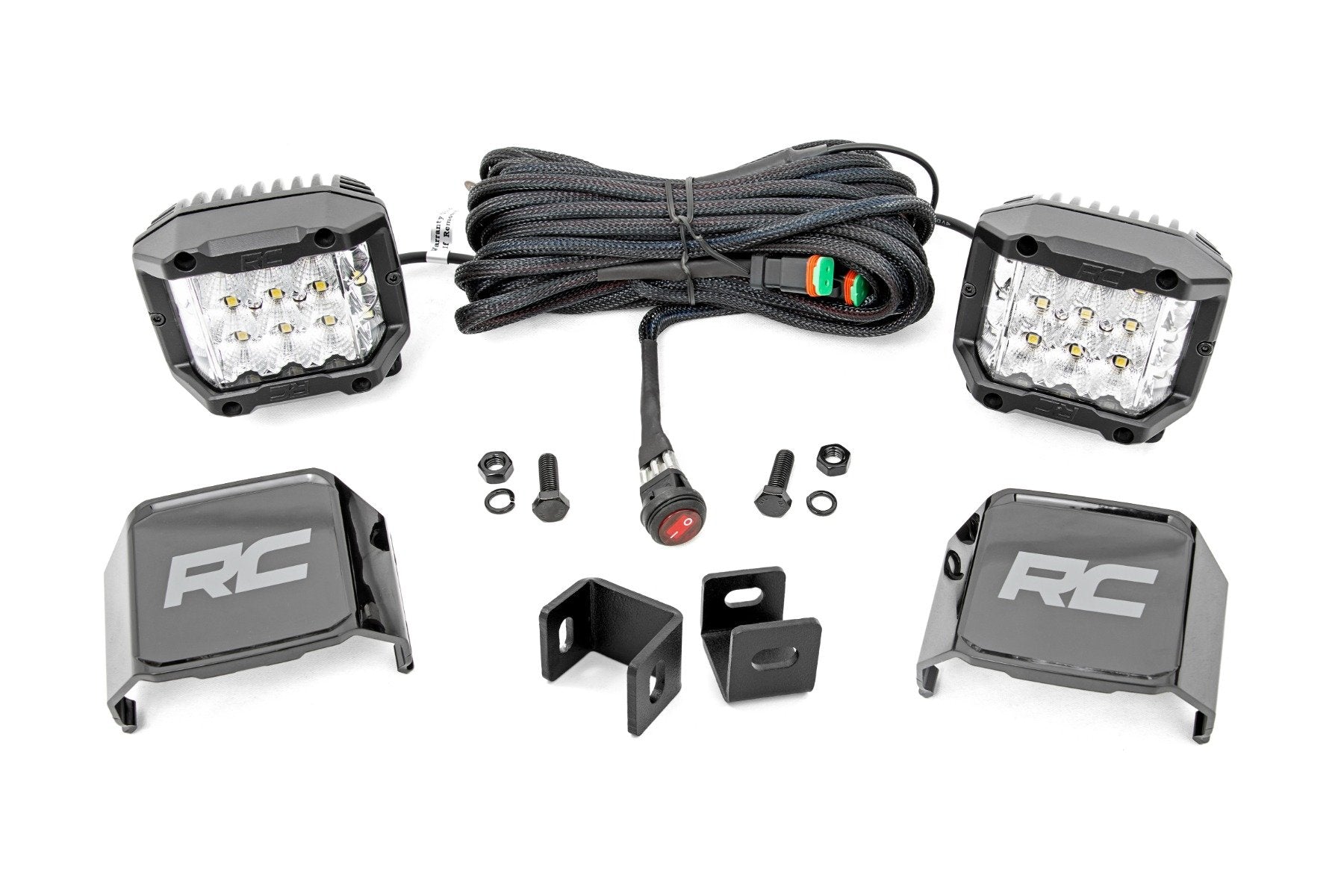 Rough Country LED Light Kit | Ditch Mount |  3" OSRAM | Wide | Toyota Tundra 2WD/4WD (22-26)