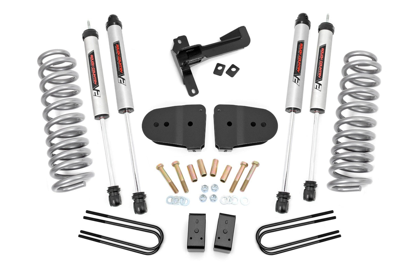 Rough Country 3 Inch Lift Kit | V2 | Front Diesel Coils | Ford F-250 Super Duty 4WD (23-24)