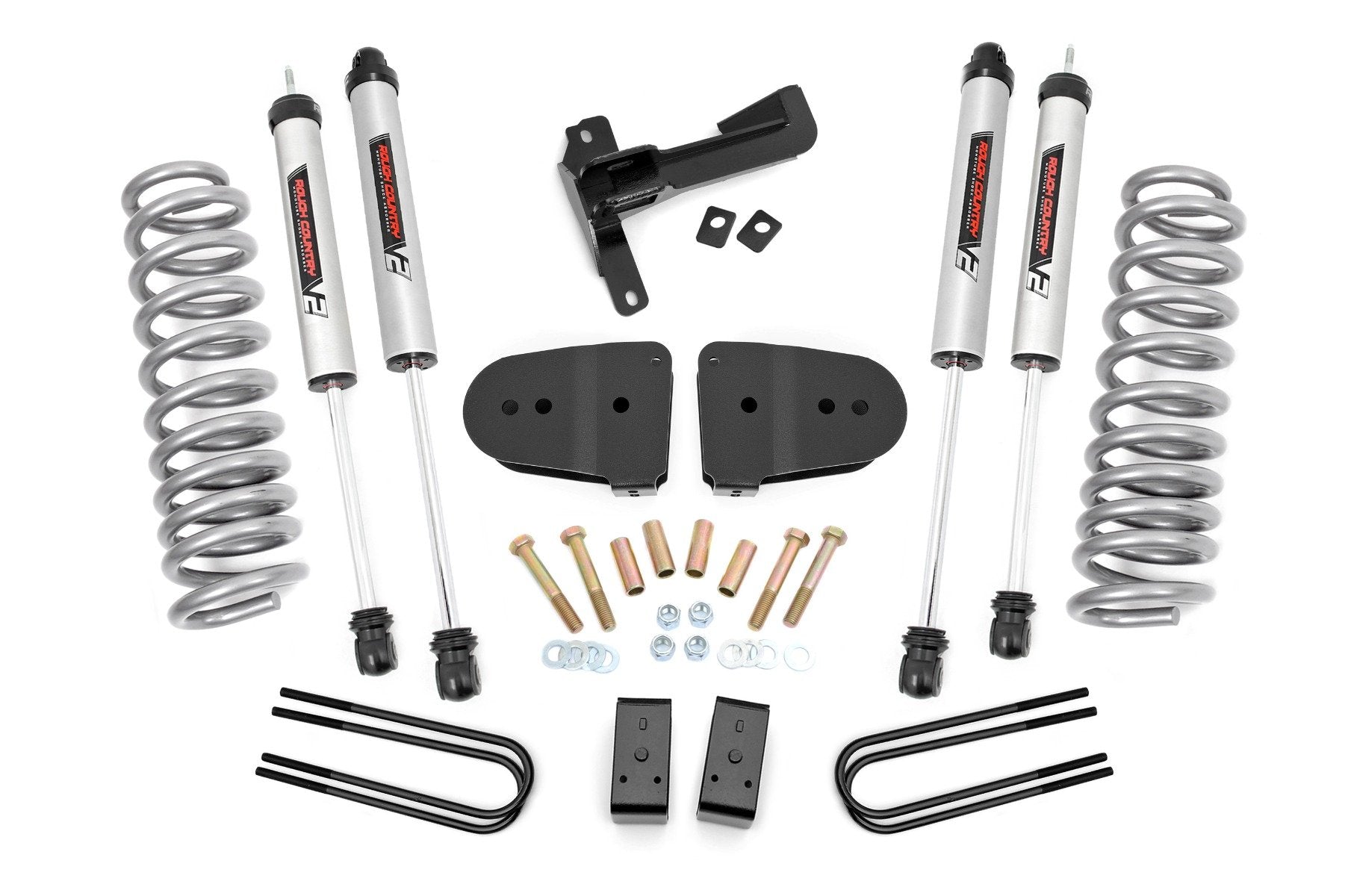 Rough Country 3 Inch Lift Kit | V2 | Front Diesel Coils | Ford F-250 Super Duty 4WD (23-24)