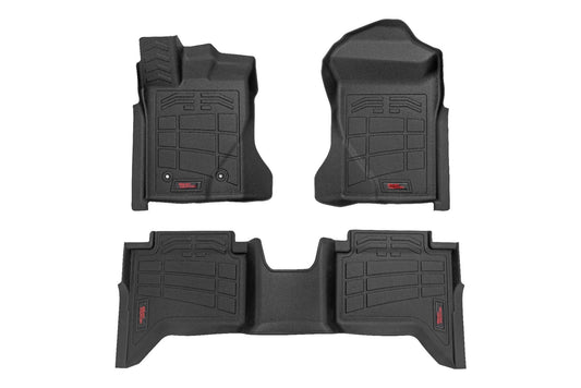 Rough Country Sure-Fit Floor Mats | Front & Rear | Crew | Ford Ranger 2WD/4WD (2024-2026)