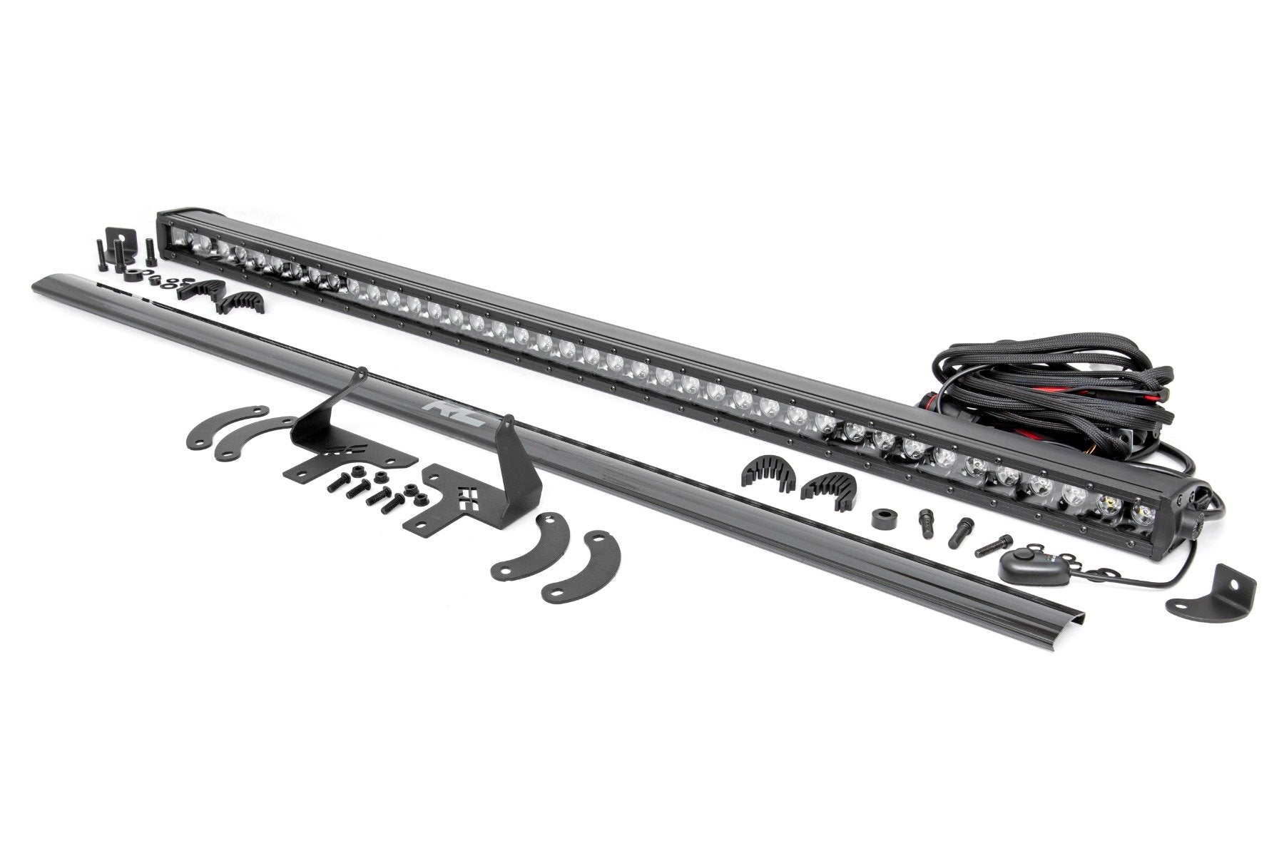 Rough Country LED Light Kit | Front Mount | 40" Black-Series Single Row | Polaris RZR XP 4 1000 (2024)
