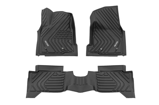 Rough Country Flex Fit Floor Mats | Front & Rear | Crew | Toyota Tacoma 2WD/4WD (2024-2026)