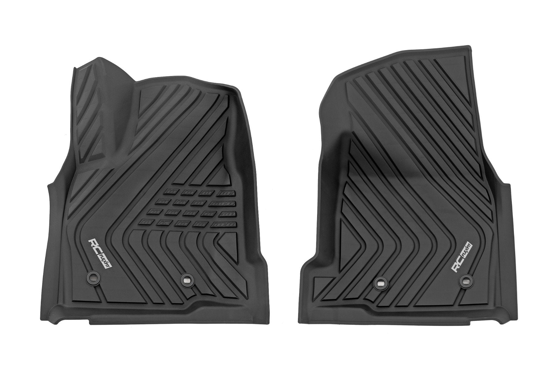 Rough Country Flex Fit Floor Mats | Front | Crew | Toyota Tacoma 2WD/4WD (2024-2026)