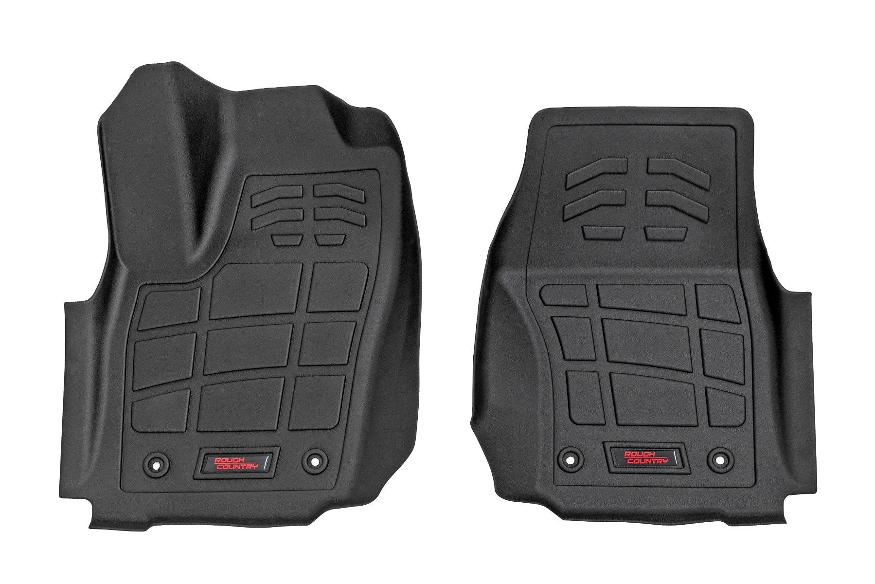 Rough Country Sure-Fit Floor Mats | Front | Double Cab | Toyota Tacoma 2WD/4WD (2024-2026)