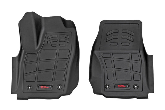Rough Country Sure-Fit Floor Mats | Front | Double Cab | Toyota Tacoma 2WD/4WD (2024-2026)