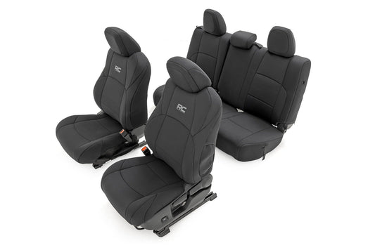 Rough Country Seat Covers | FR & RR | Double Cab | Toyota Tacoma 2WD/4WD (2024-2026)