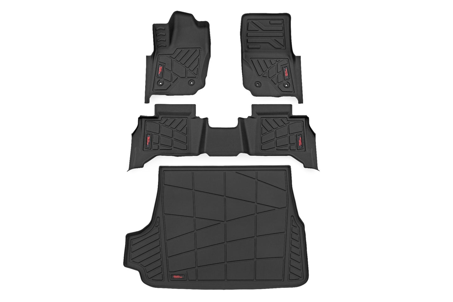 Rough Country Sure-Fit Floor Mats | Front & Rear & Cargo Mat | Toyota 4Runner (25-26)