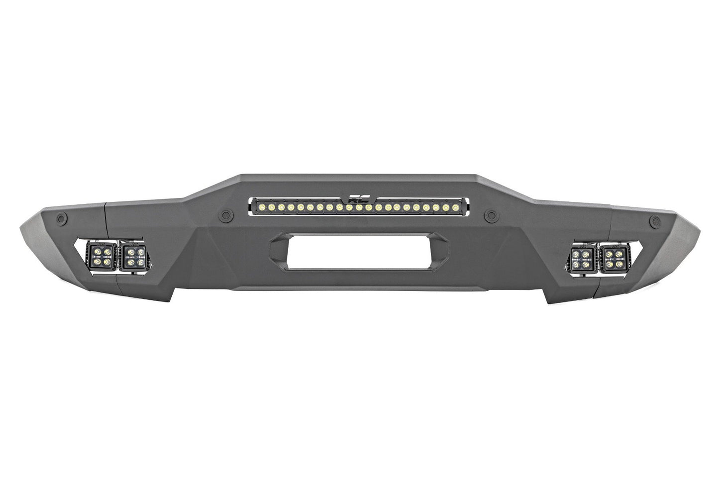 Rough Country Front Bumper | Modular | Full Wings | Amber DRL | Ford Bronco 4WD (2021-2025)