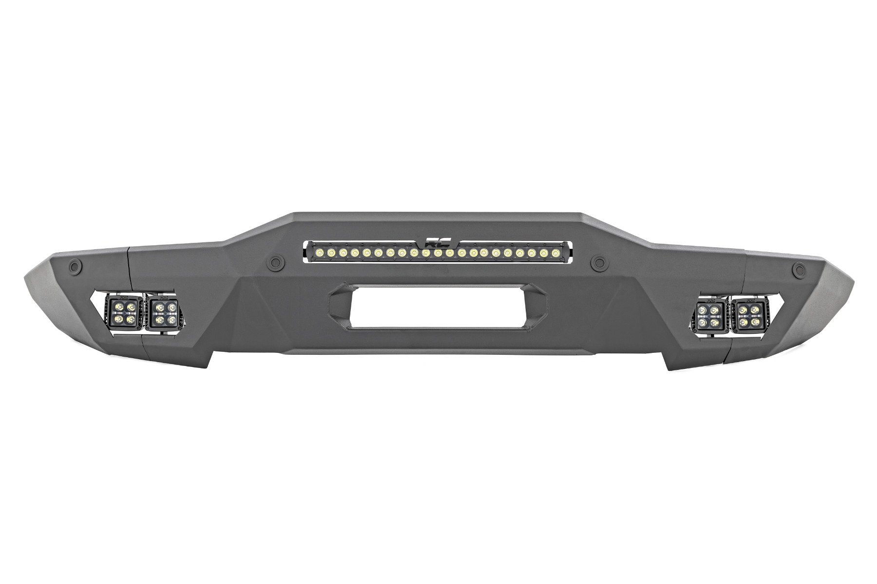 Rough Country Front Bumper | Modular | Full Wings | Amber DRL | Ford Bronco 4WD (2021-2025)