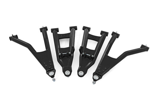 Rough Country Black Aluminum Control Arms | 2" Forward Offset | Polaris Ranger XP 1000