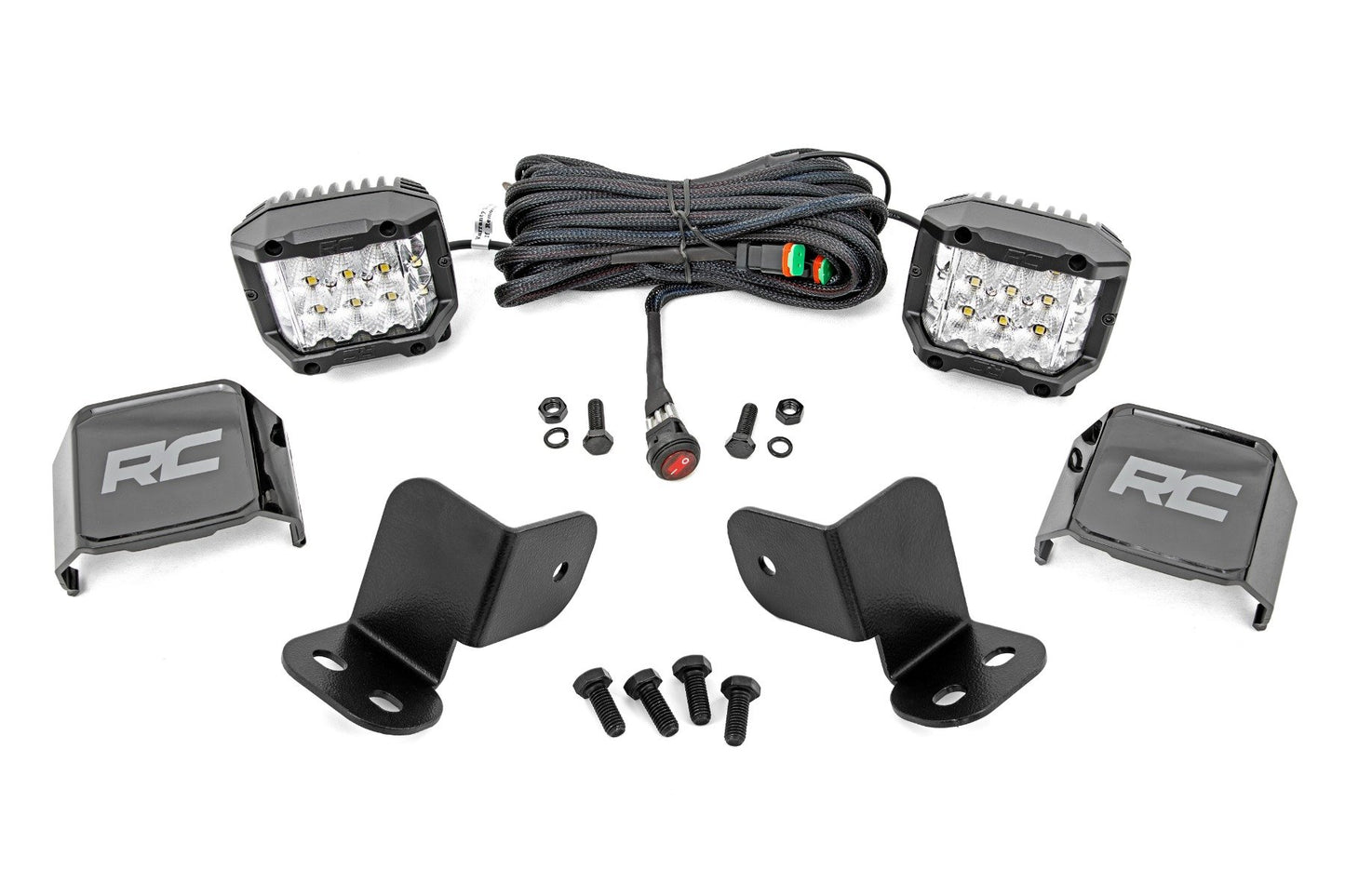 Rough Country LED Light Kit | Rear Mount | 3" Chrome Pair | Wide Angle | Segway 570 F