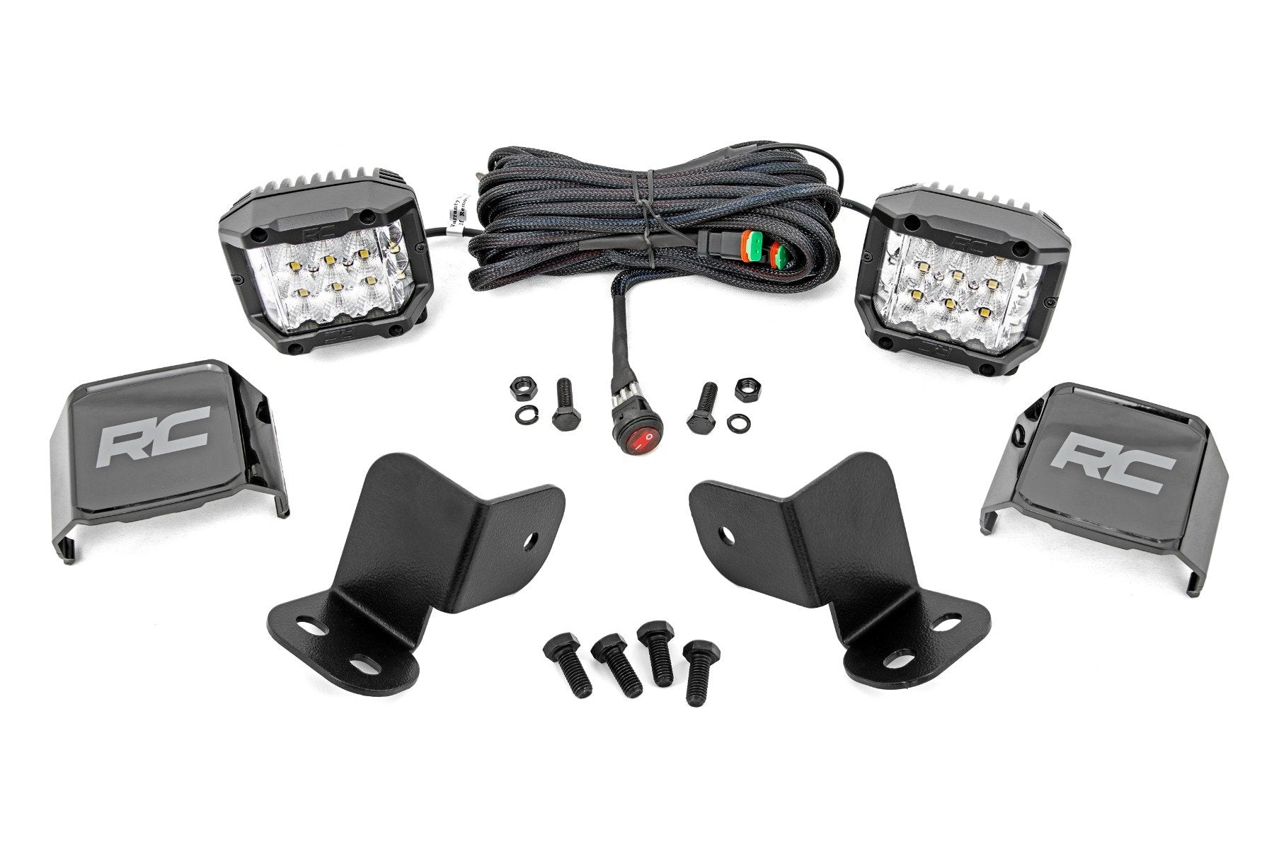 Rough Country LED Light Kit | Rear Mount | 3" Chrome Pair | Wide Angle | Segway 570 F