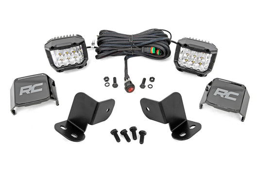 Rough Country LED Light Kit | Rear Mount | 3" Chrome Pair | Wide Angle | Segway 570 F